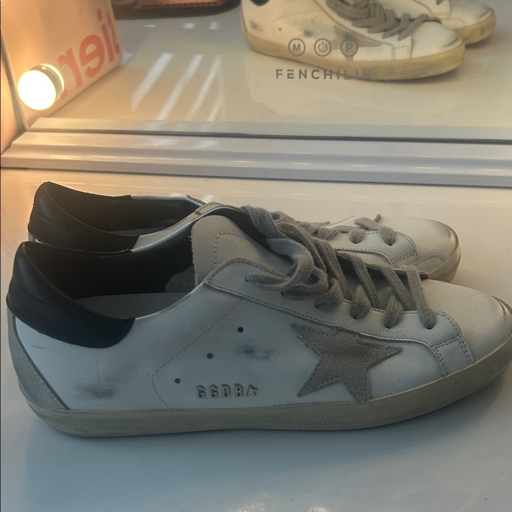 Golden Goose White and Black Women’s Sneakers